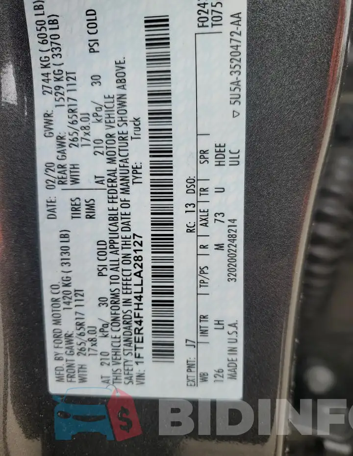 1FTER4FH4LLA28127 Photo# 13