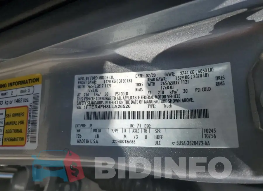 1FTER4FH8LLA26526 Photo# 13