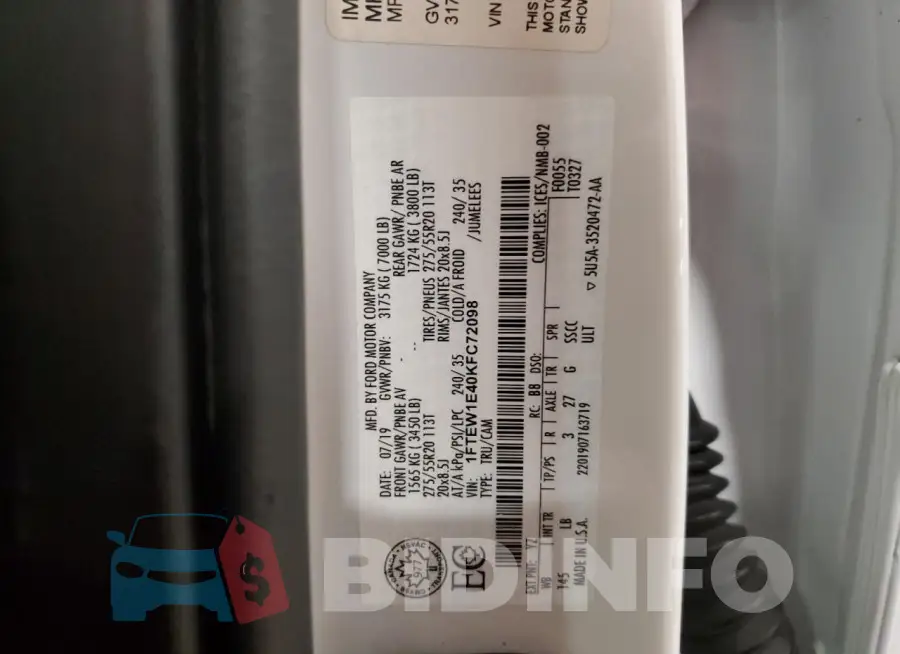 1FTEW1E40KFC72098 Photo# 12