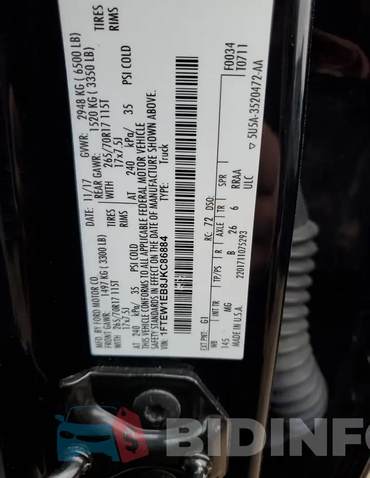 1FTEW1EB8JKC86884 Photo# 12