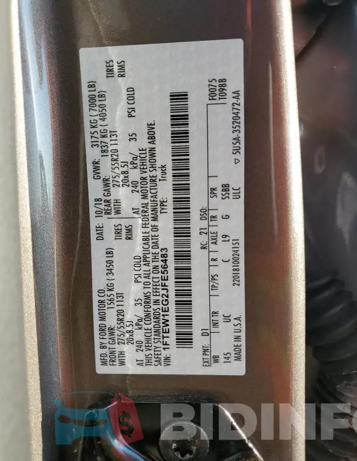 1FTEW1EG2JFE56483 Photo# 12