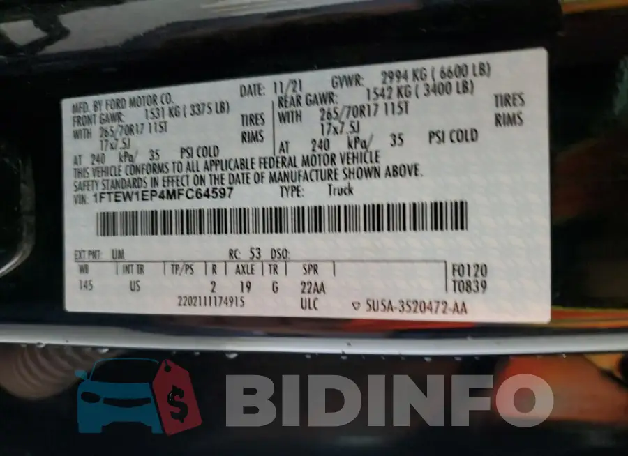 1FTEW1EP4MFC64597 Photo# 12