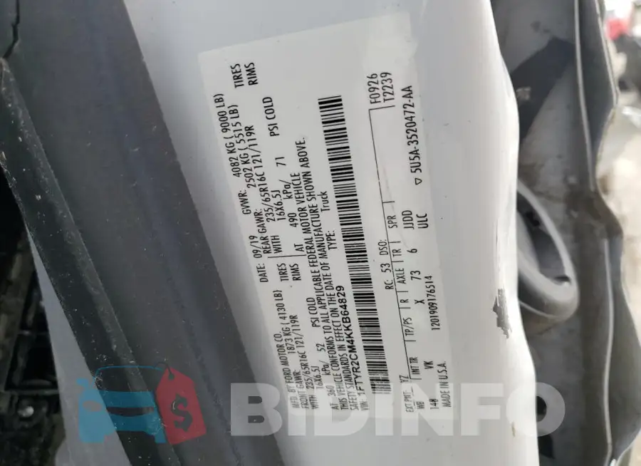 1FTYR2CM4KKB64829 Photo# 14