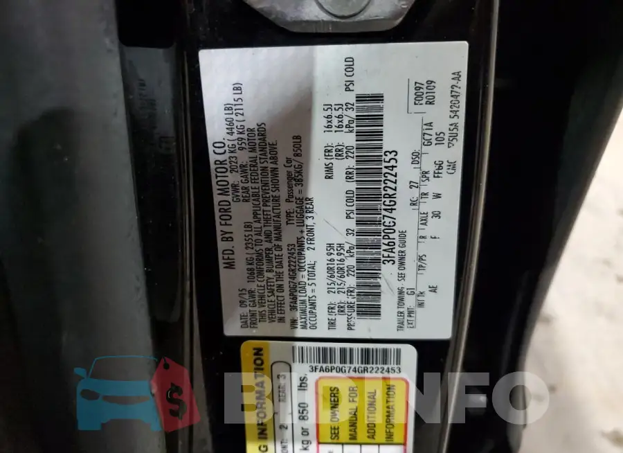 3FA6P0G74GR222453 Photo# 13