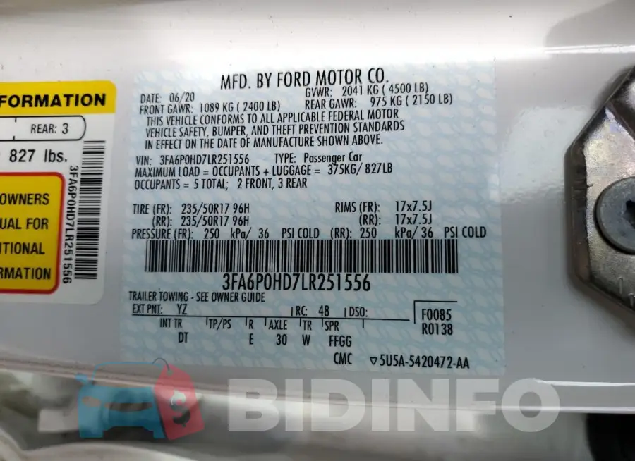 3FA6P0HD7LR251556 Photo# 13