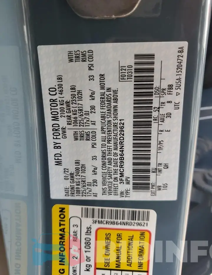 3FMCR9B64NRD29621 Photo# 12