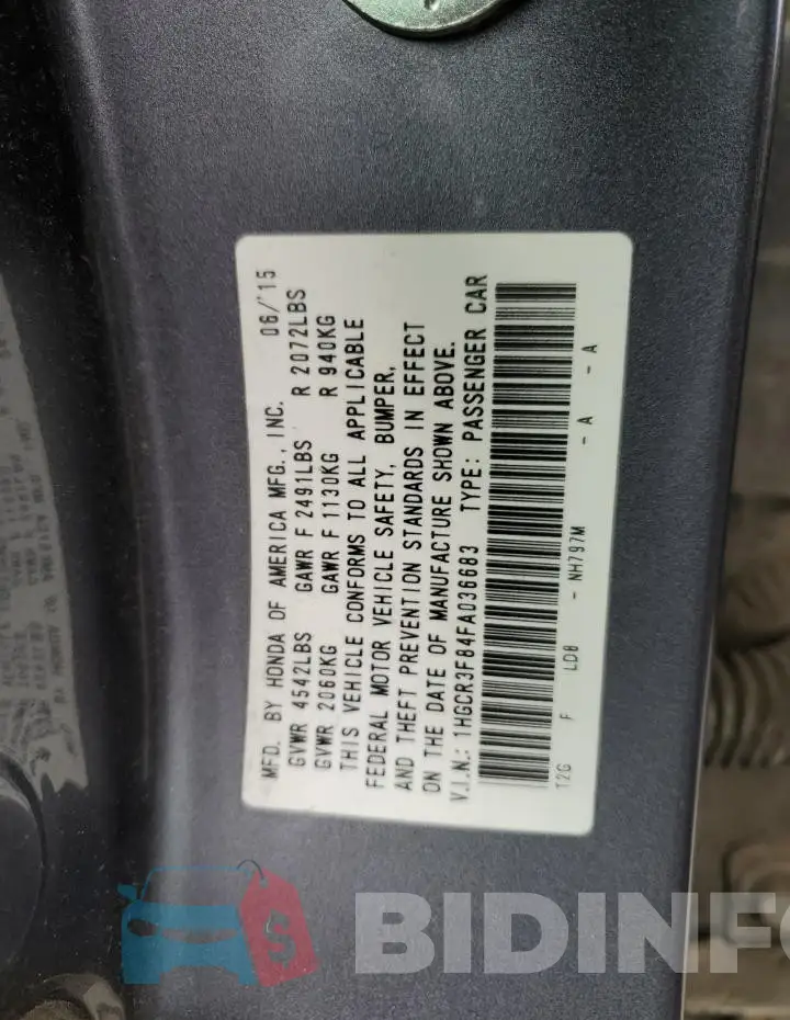 1HGCR3F84FA036683 Photo# 12