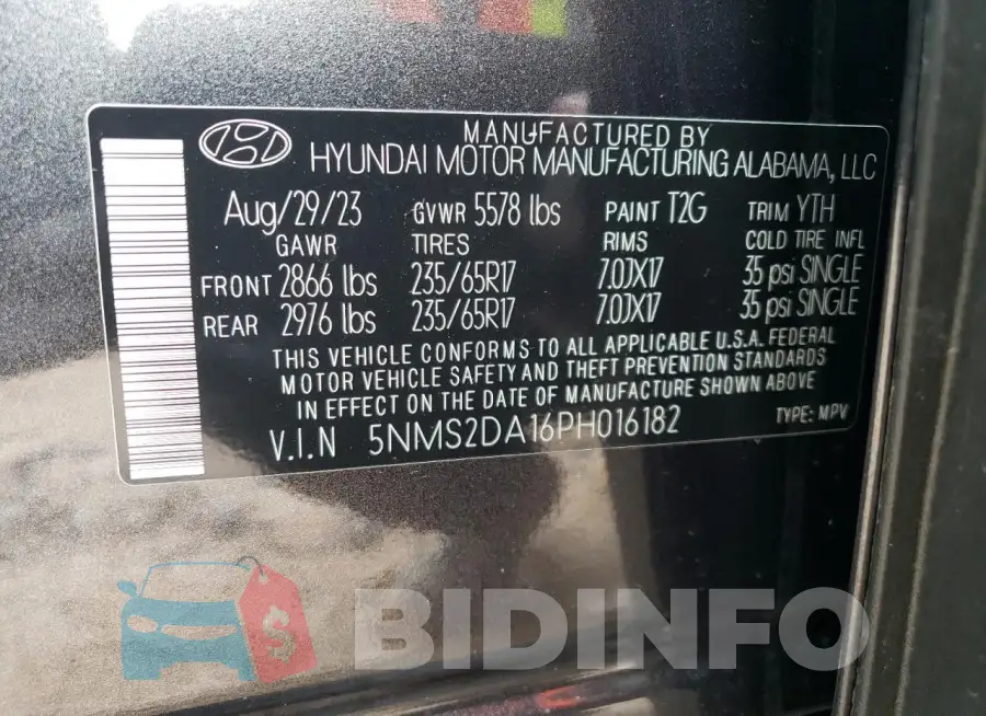 5NMS2DA16PH016182 Photo# 13
