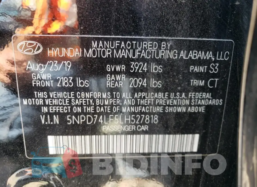 5NPD74LF5LH527818 Photo# 13