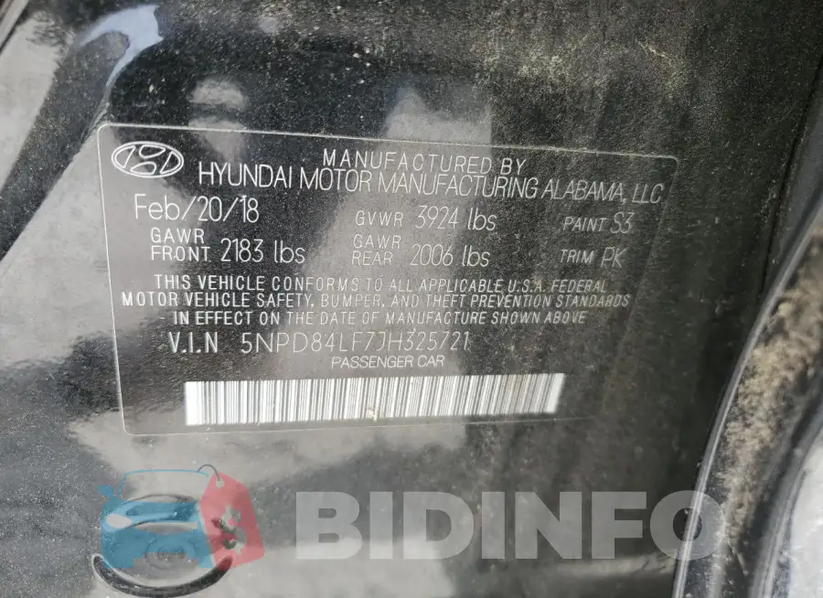 5NPD84LF7JH325721 Photo# 12