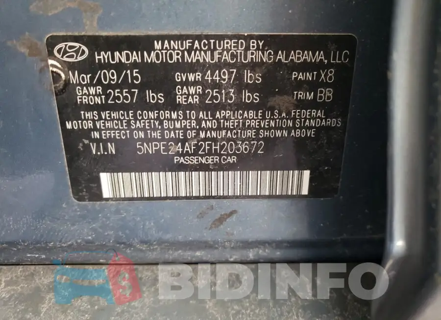 5NPE24AF2FH203672 Photo# 12