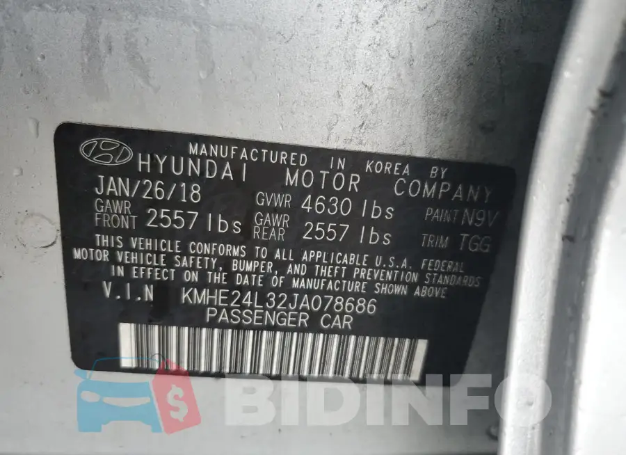 KMHE24L32JA078686 Photo# 12