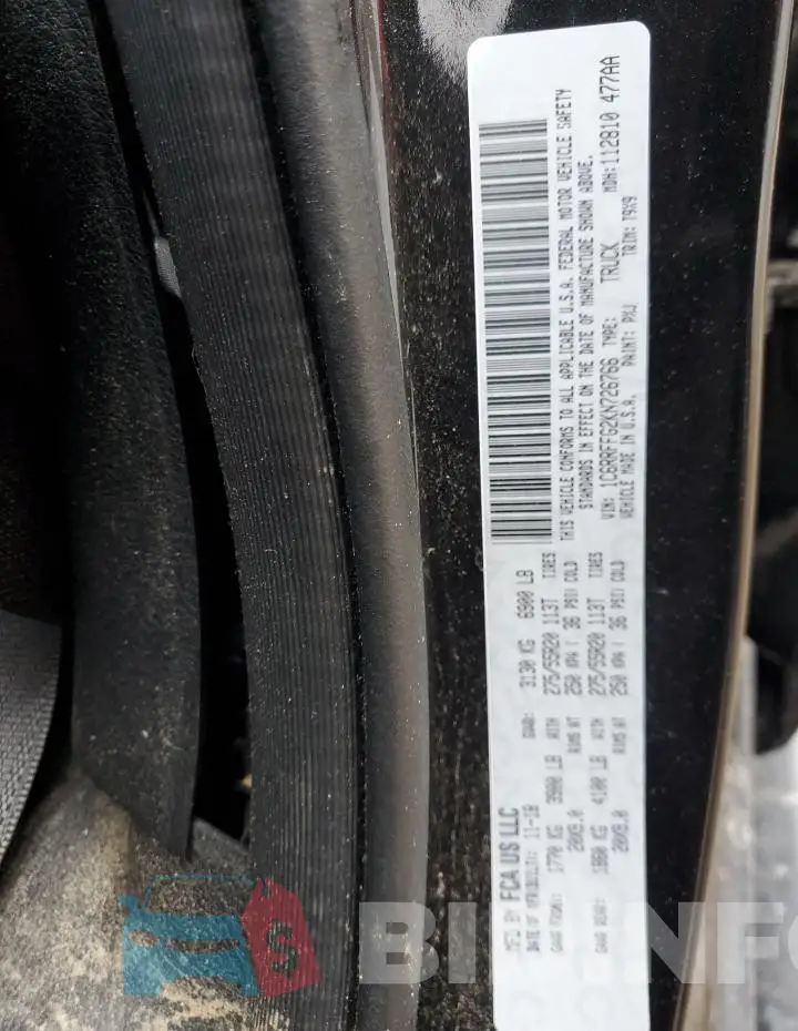 1C6RRFFG2KN726766 Photo# 12