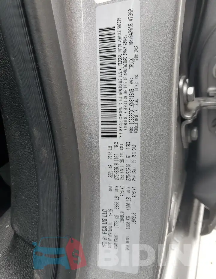 1C6SRFDT1KN841649 Photo# 12