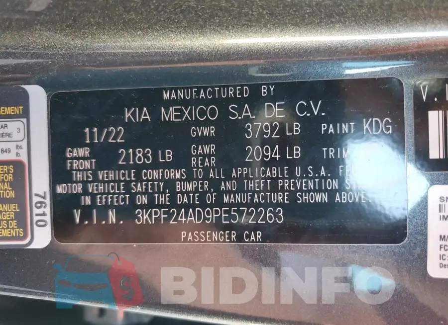 3KPF24AD9PE572263 Photo# 13