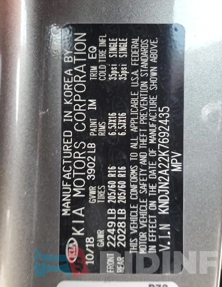 KNDJN2A22K7692435 Photo# 14