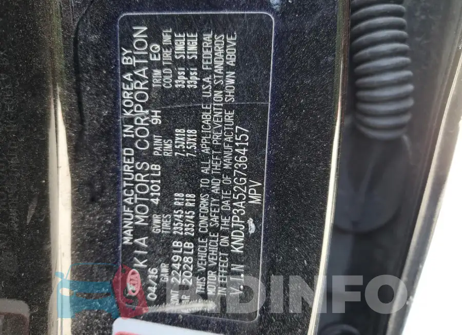 KNDJP3A52G7364157 Photo# 12
