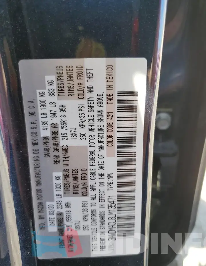 3MVDMACL8LM135471 Photo# 13