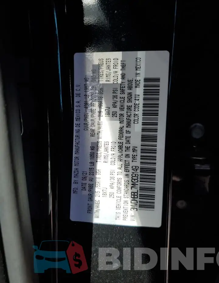 3MVDMBBL7MM309149 Photo# 14
