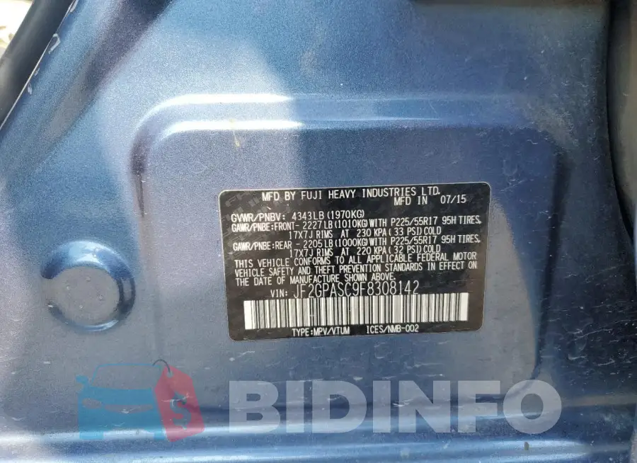 JF2GPASC9F8308142 Photo# 12