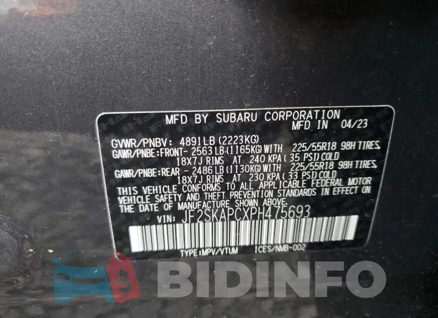 JF2SKAPCXPH475693 Photo# 12