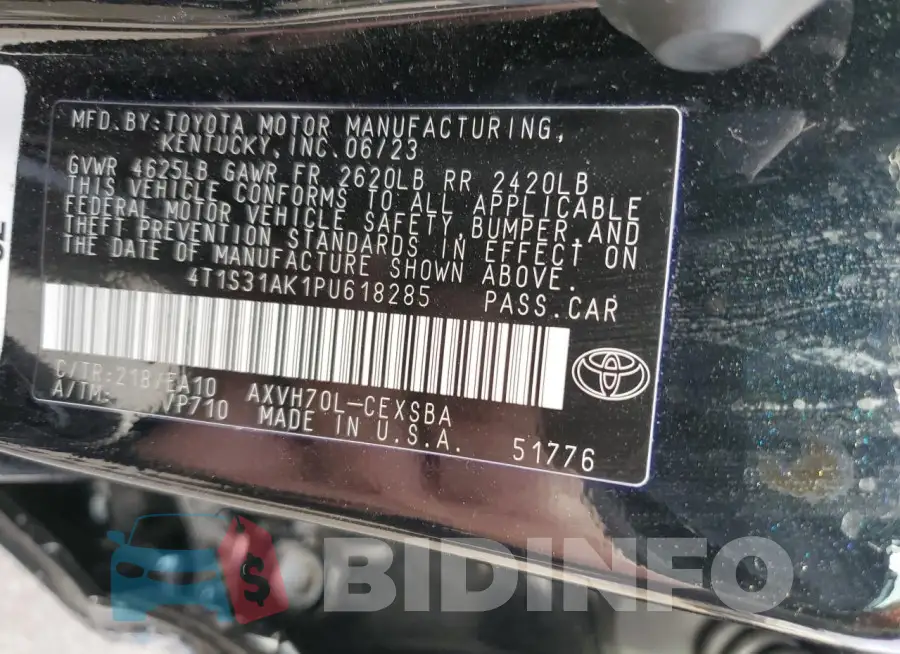 4T1S31AK1PU618285 Photo# 12