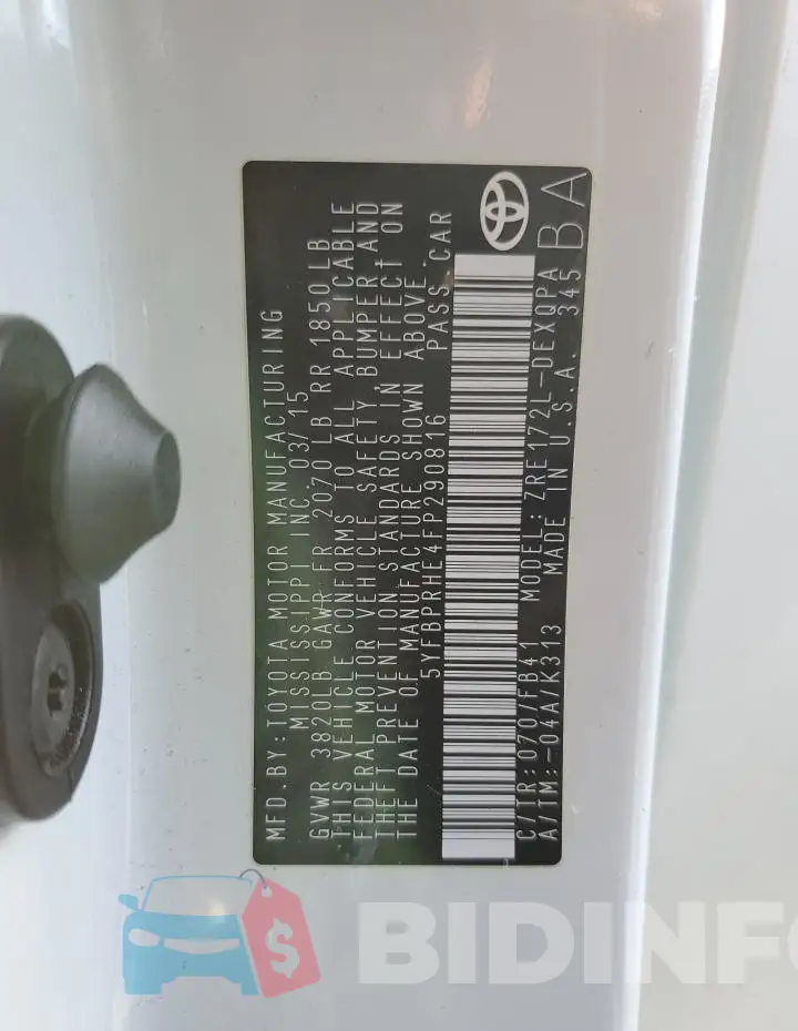 5YFBPRHE4FP290816 Photo# 13