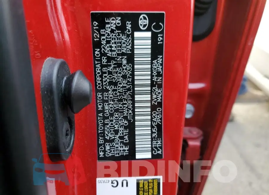 JTDKARFP7L3147935 Photo# 12