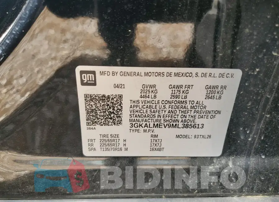 3GKALMEV9ML385613 Photo# 13