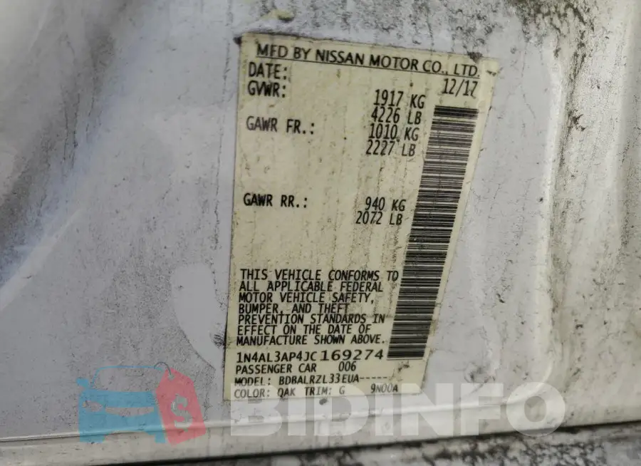 1N4AL3AP4JC169274 Photo# 12