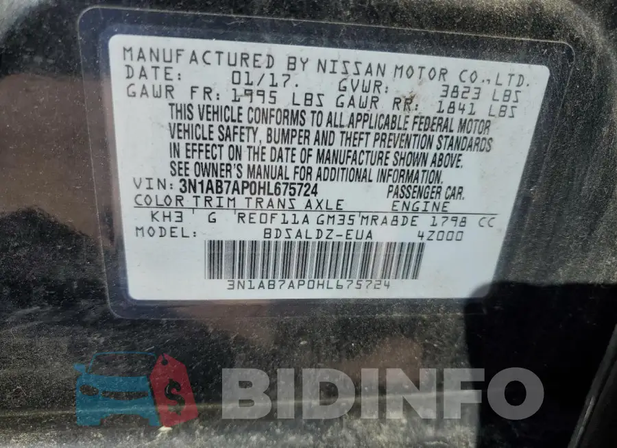 3N1AB7AP0HL675724 Photo# 12
