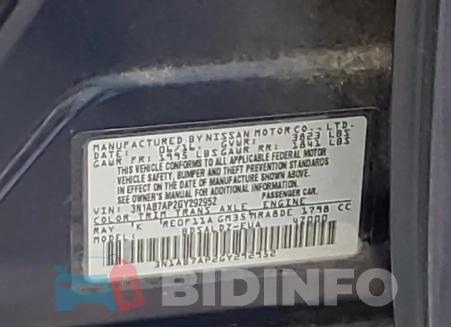 3N1AB7AP2GY292952 Photo# 12