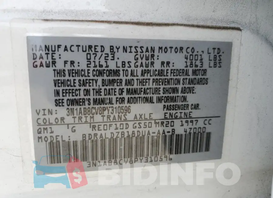 3N1AB8CV8PY310596 Photo# 12