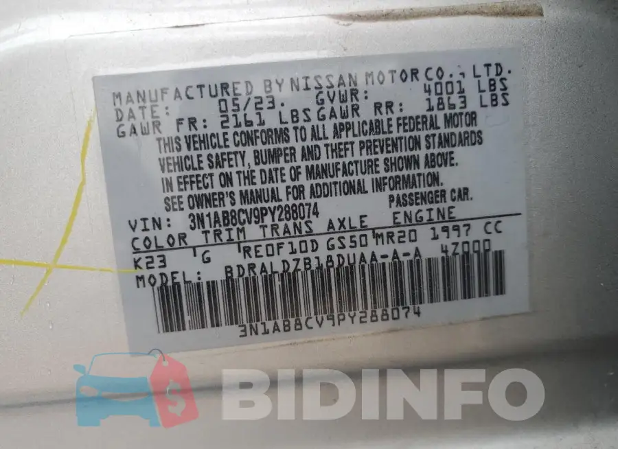 3N1AB8CV9PY288074 Photo# 13