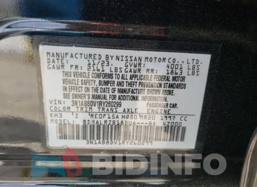 3N1AB8DV1RY260299 Photo# 12