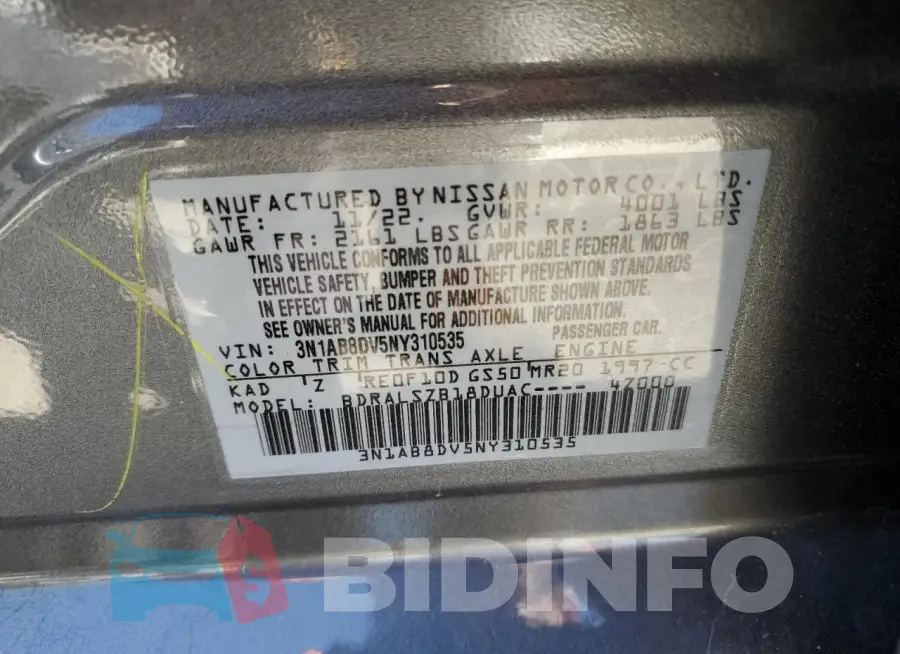 3N1AB8DV5NY310535 Photo# 12