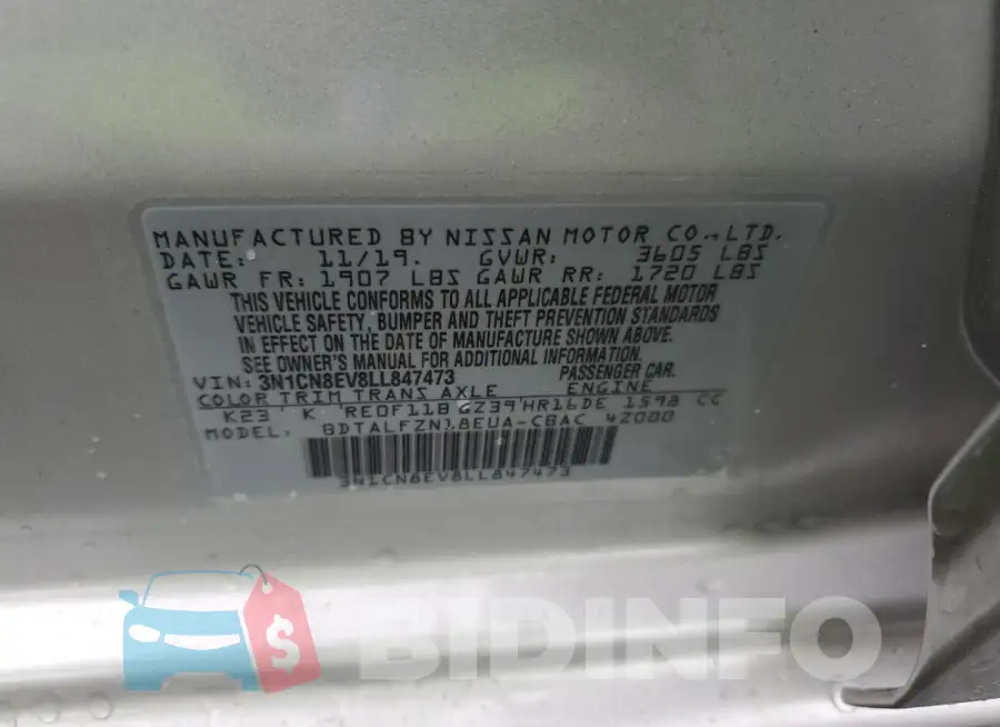 3N1CN8EV8LL847473 Photo# 13