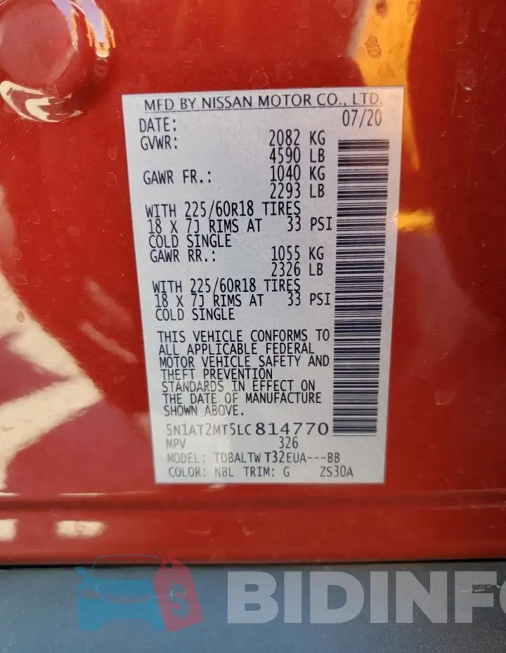 5N1AT2MT5LC814770 Photo# 12