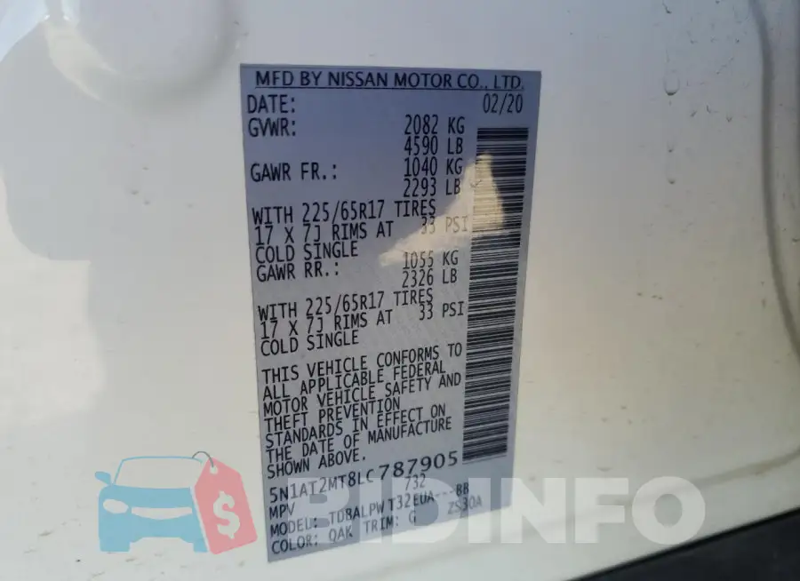 5N1AT2MT8LC787905 Photo# 13