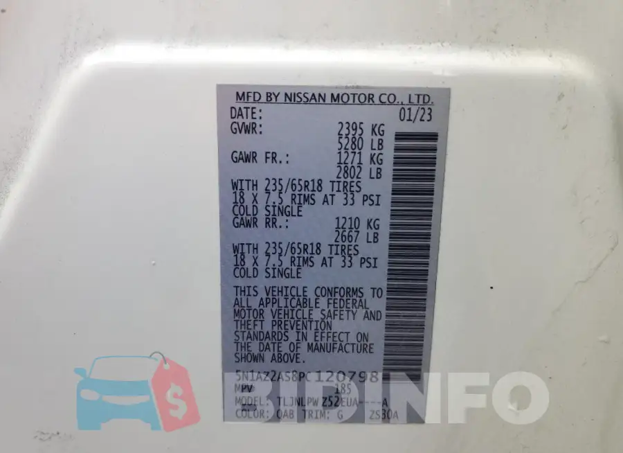 5N1AZ2AS8PC120798 Photo# 14
