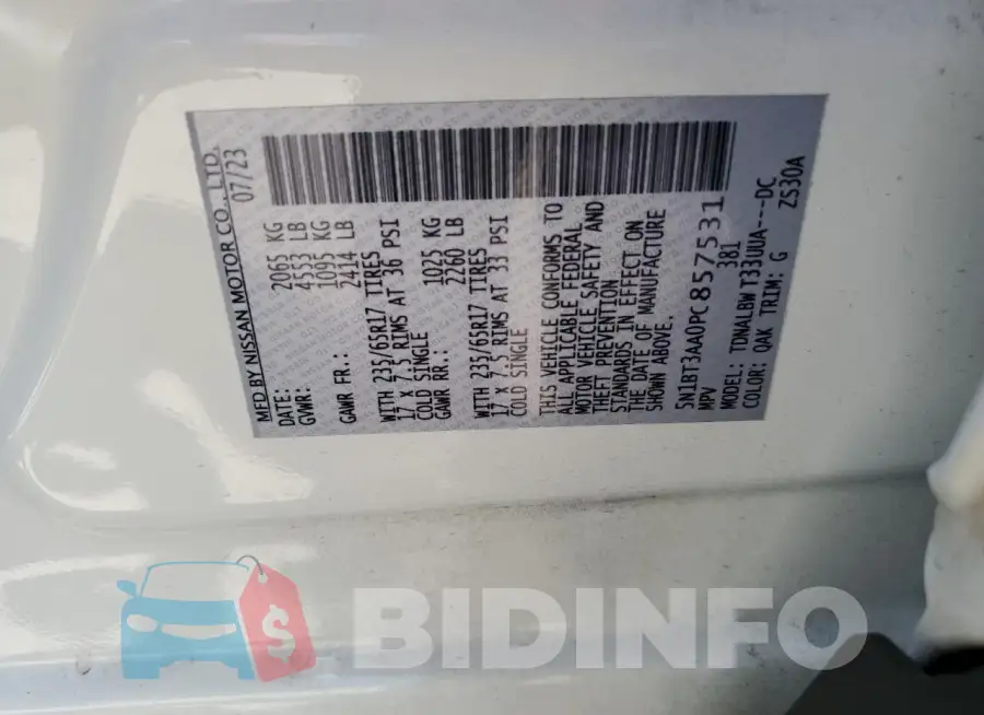 5N1BT3AA0PC857531 Photo# 12