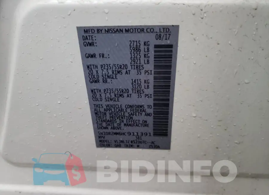 5N1DR2MM6HC911391 Photo# 12
