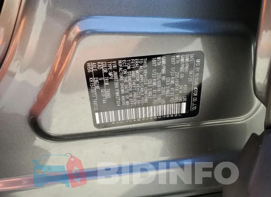 JN8BT3BA1PW427304 Photo# 14