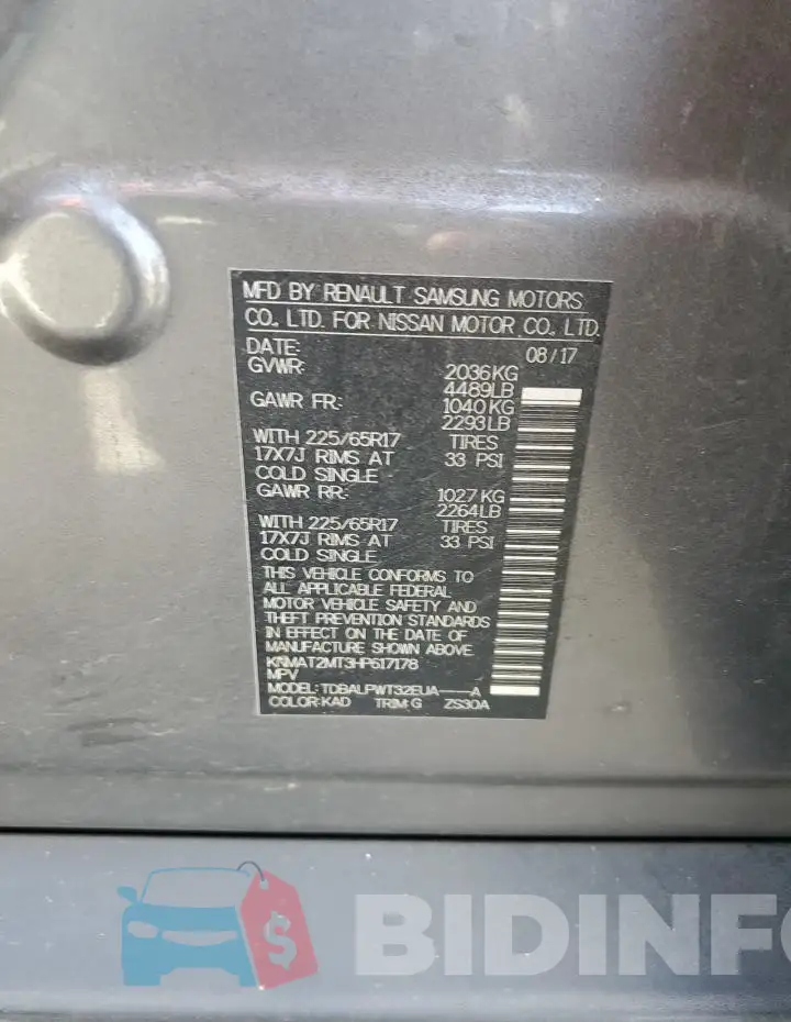 KNMAT2MT3HP617178 Photo# 13