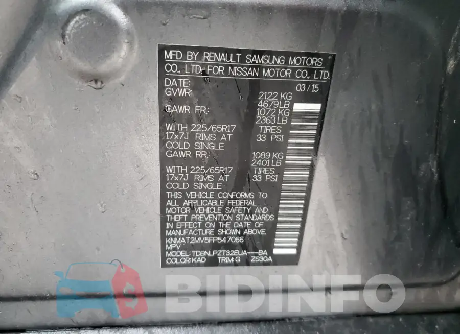 KNMAT2MV5FP547066 Photo# 14