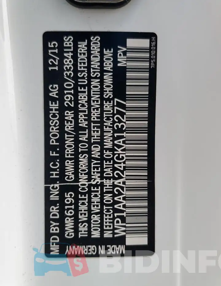 WP1AA2A24GKA13277 Photo# 12
