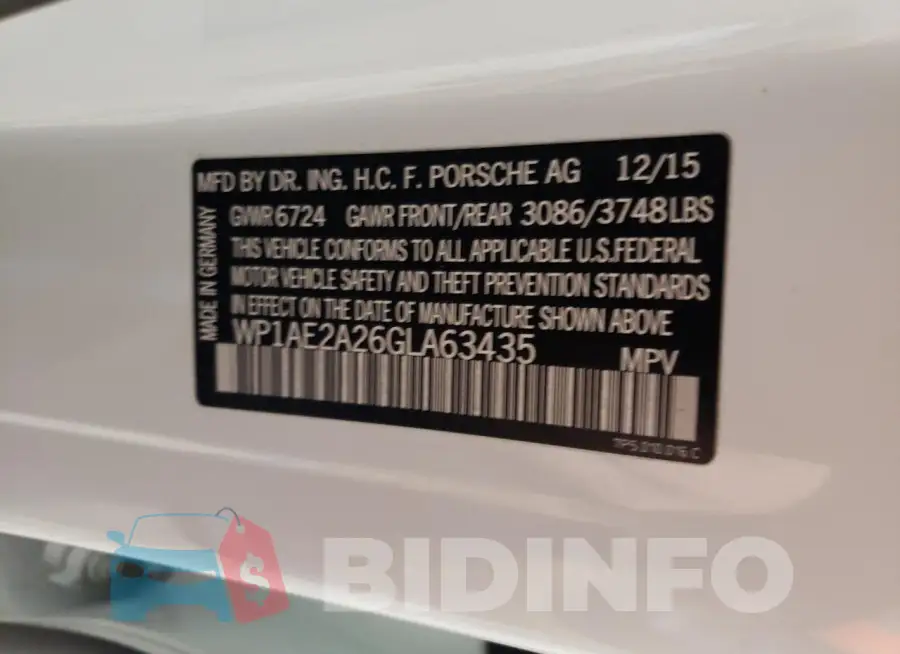 WP1AE2A26GLA63435 Photo# 12
