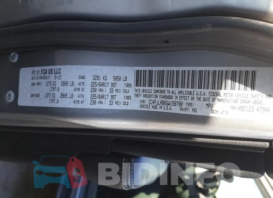 1C4PJLAB0GW158780 Photo# 12