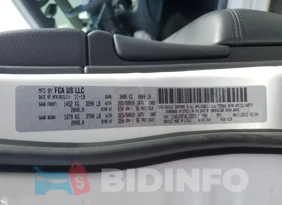 1C4RJFBT0LC207117 Photo# 14