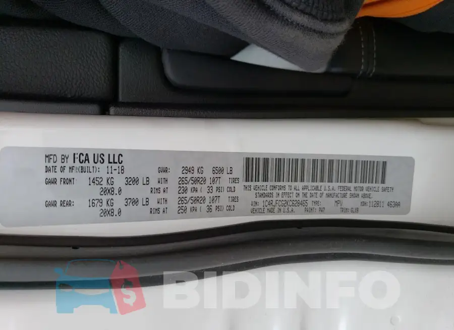 1C4RJFCG2KC628465 Photo# 14